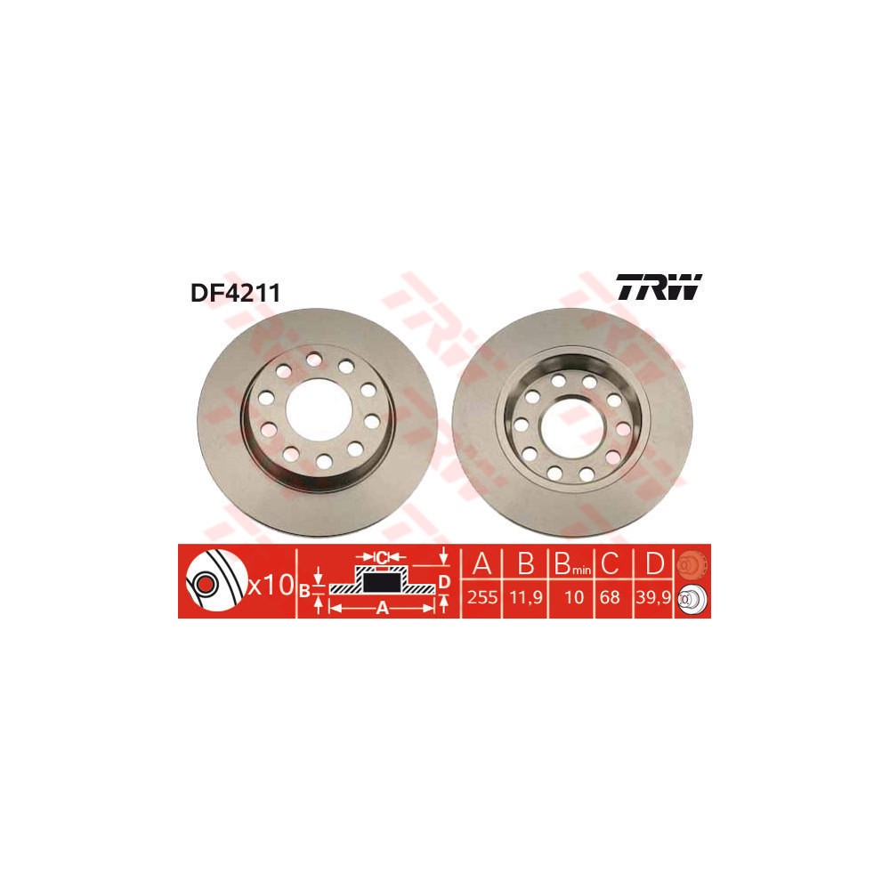 TRW Bremsscheibe DF4211