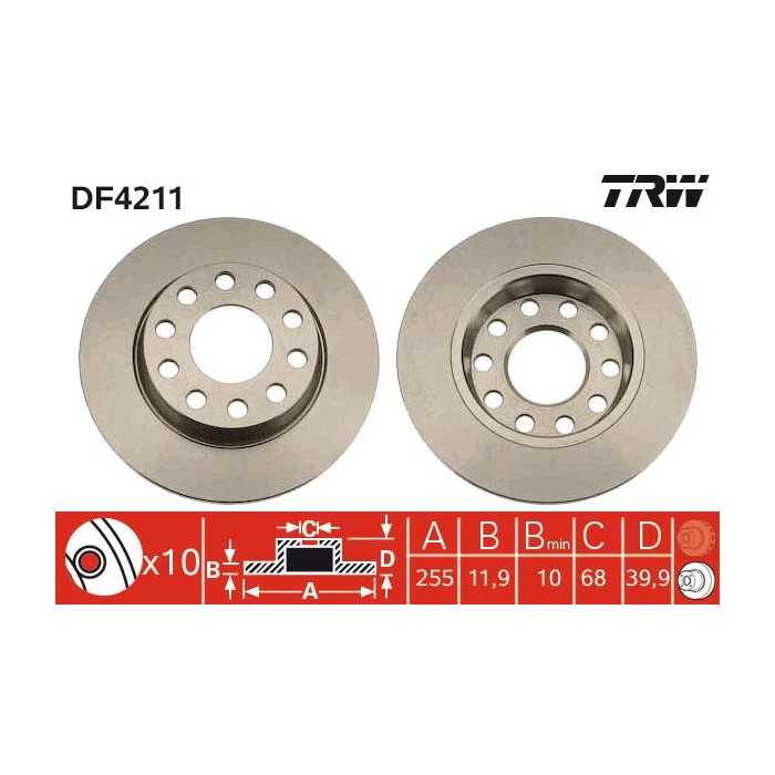 TRW Bremsscheibe DF4211