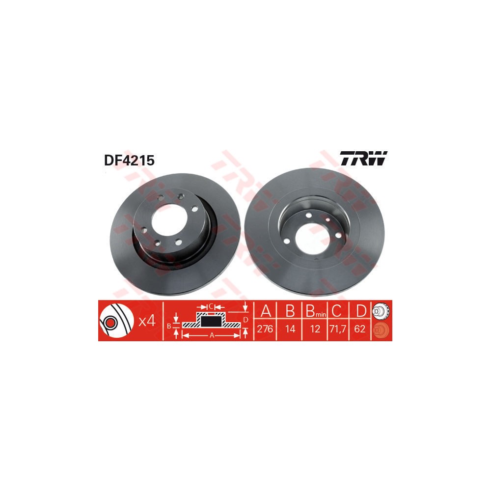 TRW Bremsscheibe DF4215