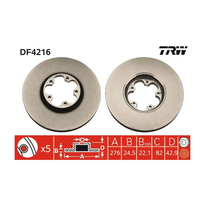 TRW Bremsscheibe DF4216