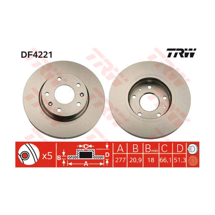TRW Bremsscheibe DF4221