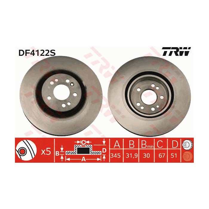 TRW Bremsscheibe DF4222S