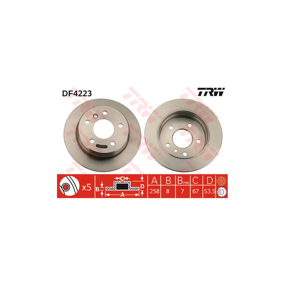 TRW Bremsscheibe DF4223