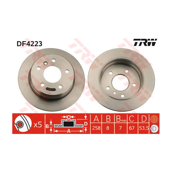TRW Bremsscheibe DF4223