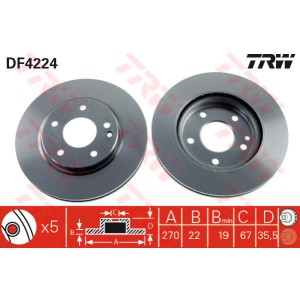 TRW Bremsscheibe DF4224