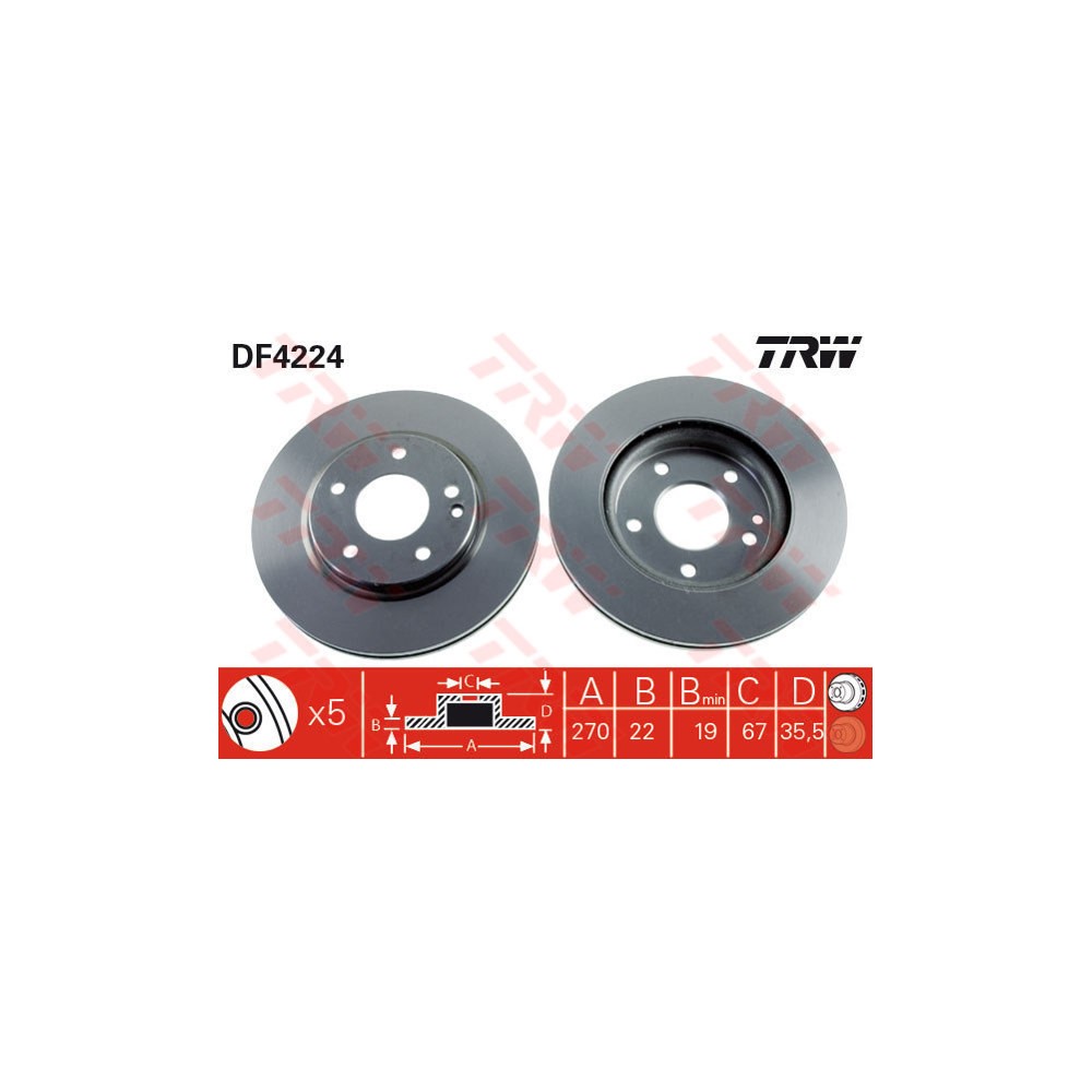 TRW Bremsscheibe DF4224