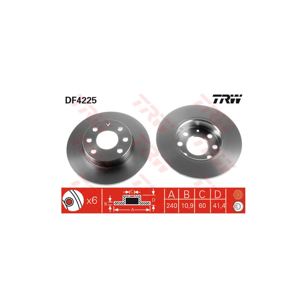 TRW Bremsscheibe DF4225