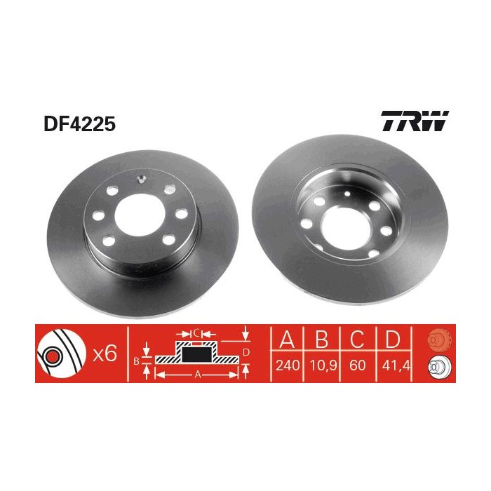 TRW Bremsscheibe DF4225