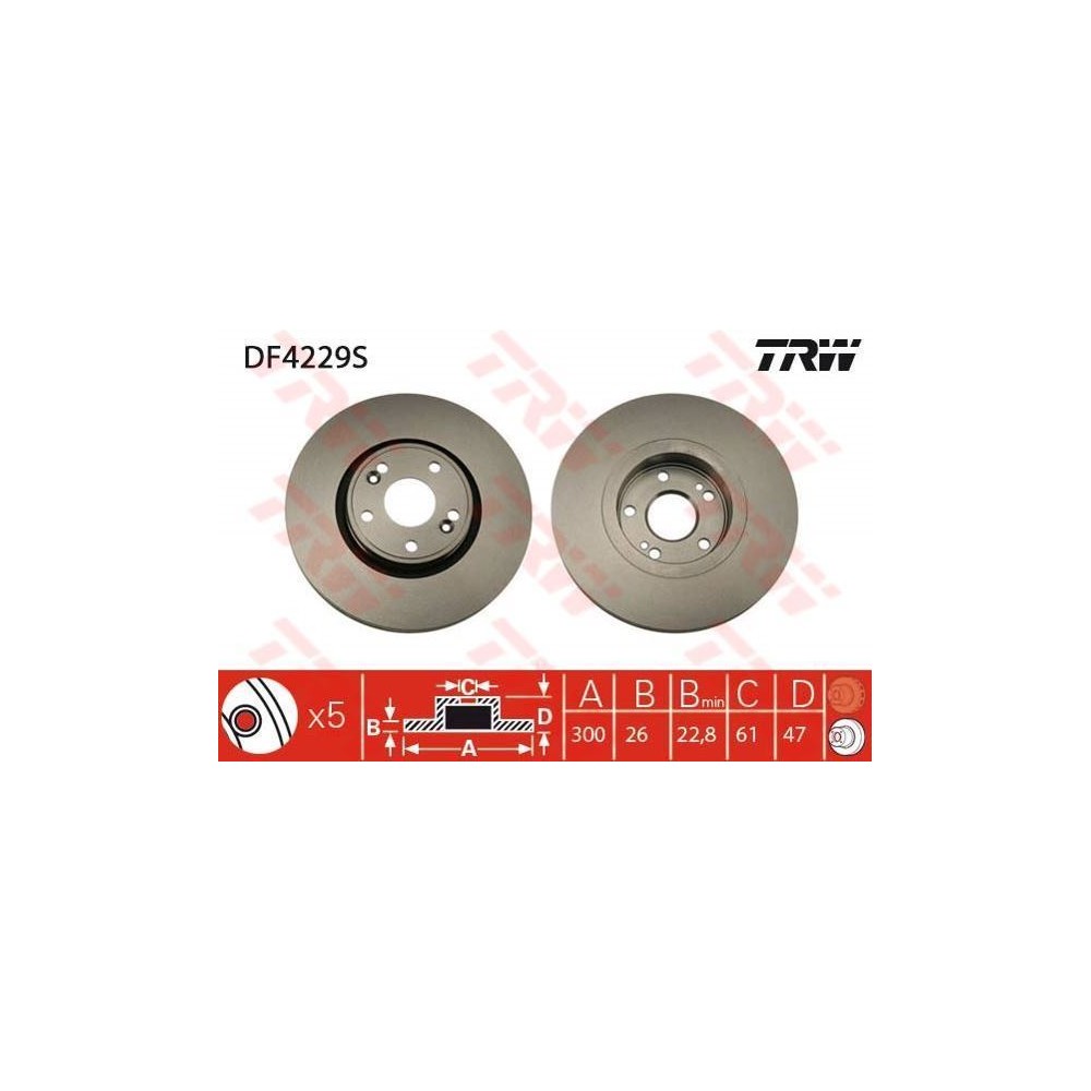 TRW Bremsscheibe DF4229S