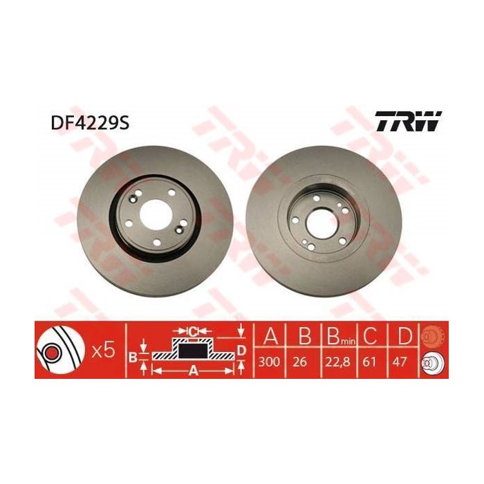 TRW Bremsscheibe DF4229S