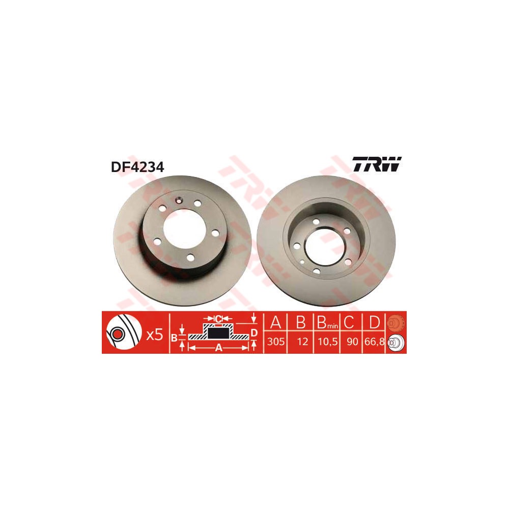 TRW Bremsscheibe DF4234