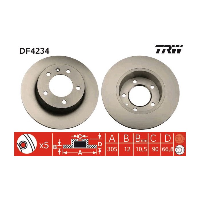TRW Bremsscheibe DF4234