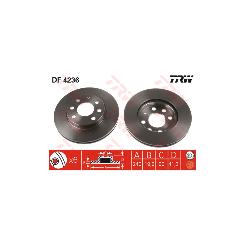 TRW Bremsscheibe DF4236