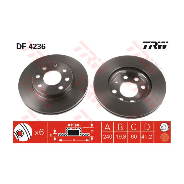 TRW Bremsscheibe DF4236