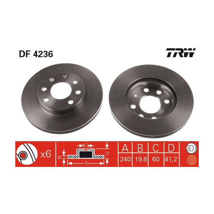 TRW Bremsscheibe DF4236