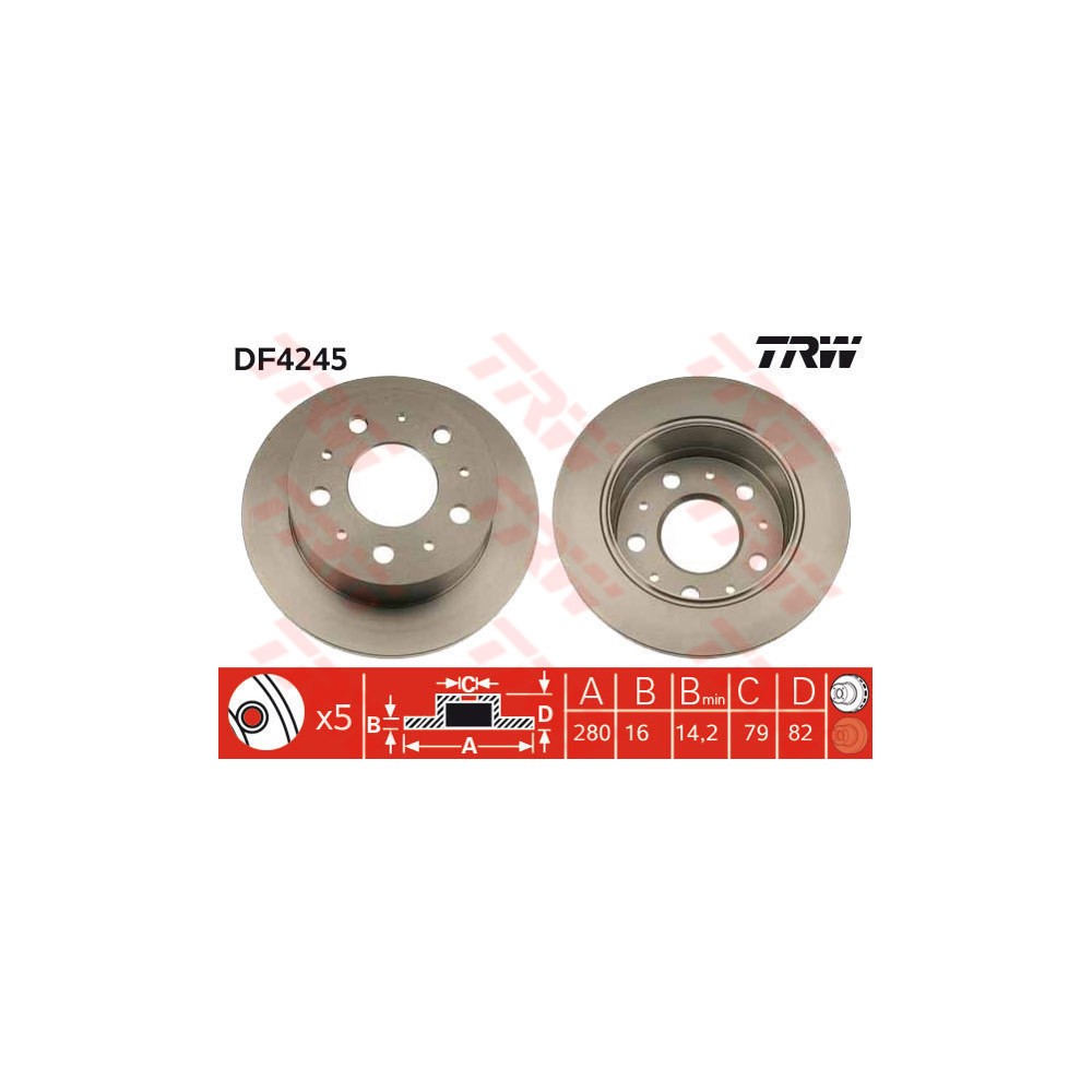 TRW Bremsscheibe DF4245
