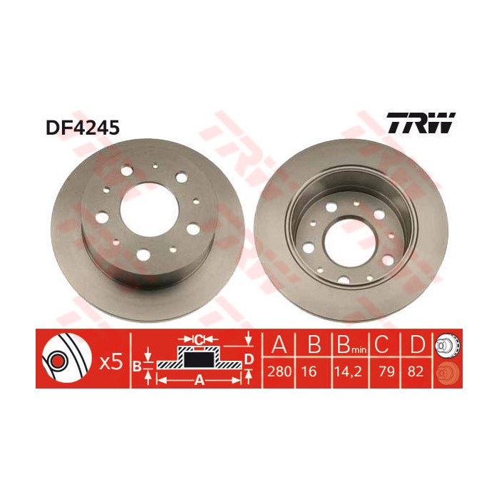 TRW Bremsscheibe DF4245