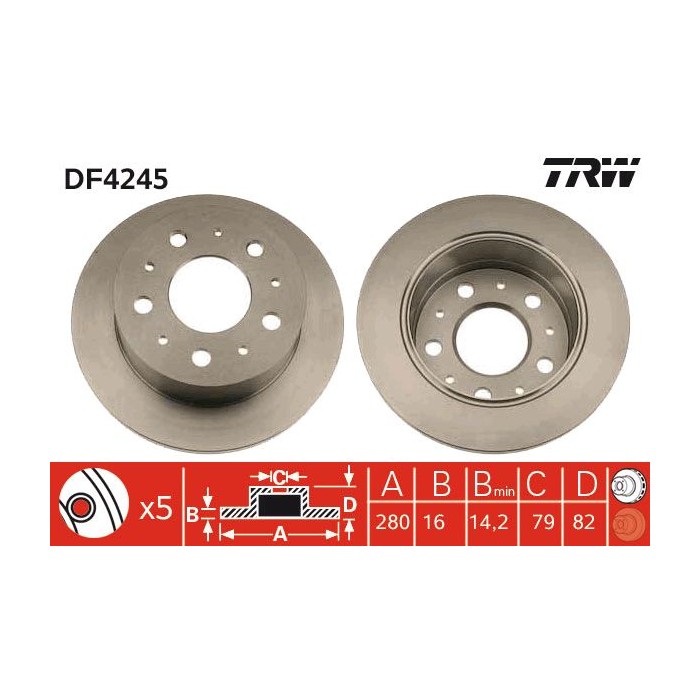 TRW Bremsscheibe DF4245