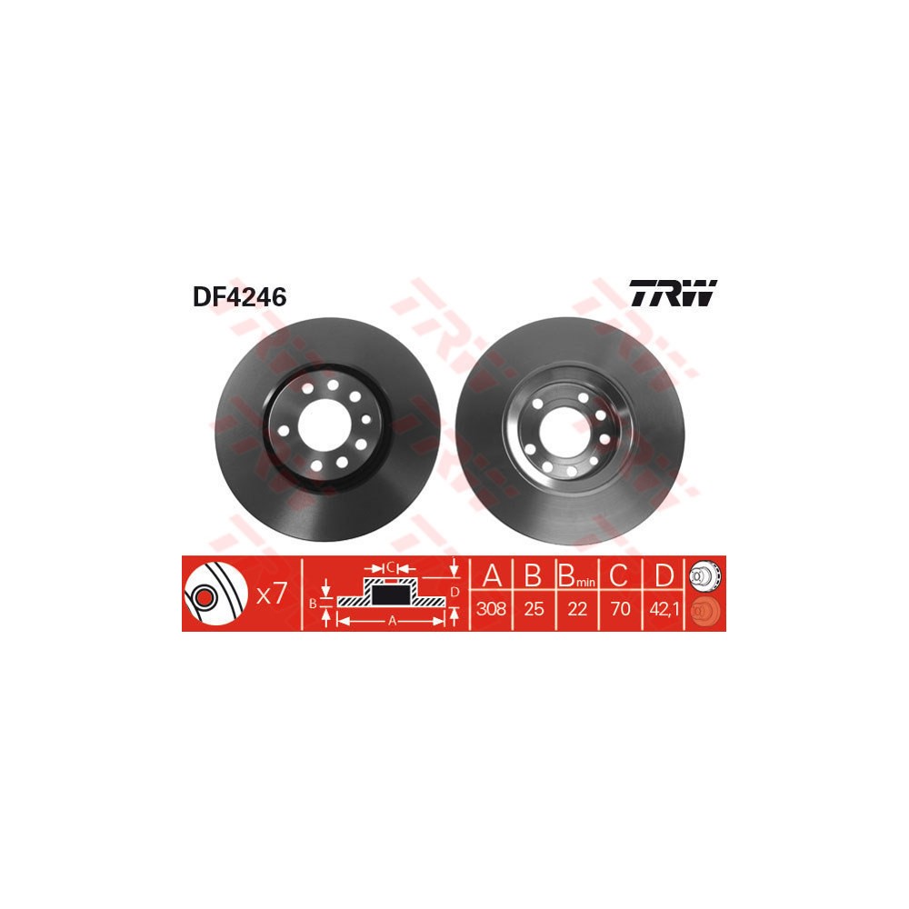 TRW Bremsscheibe DF4246