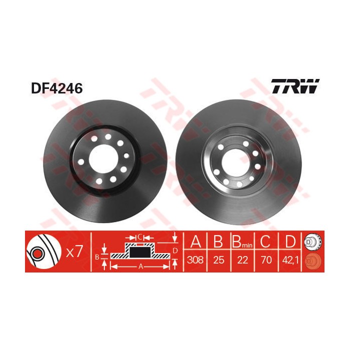 TRW Bremsscheibe DF4246