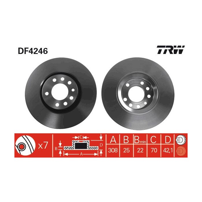 TRW Bremsscheibe DF4246