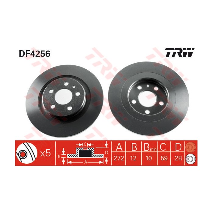 TRW Bremsscheibe DF4256