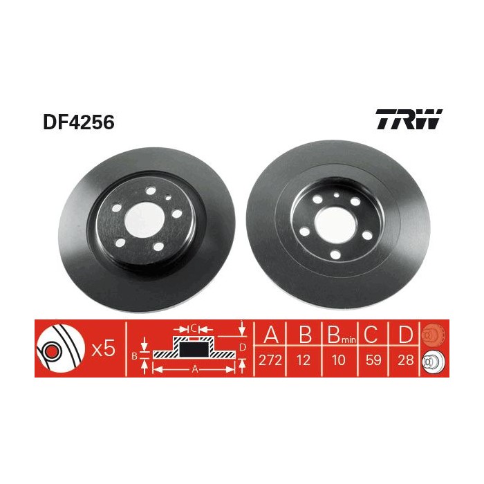 TRW Bremsscheibe DF4256