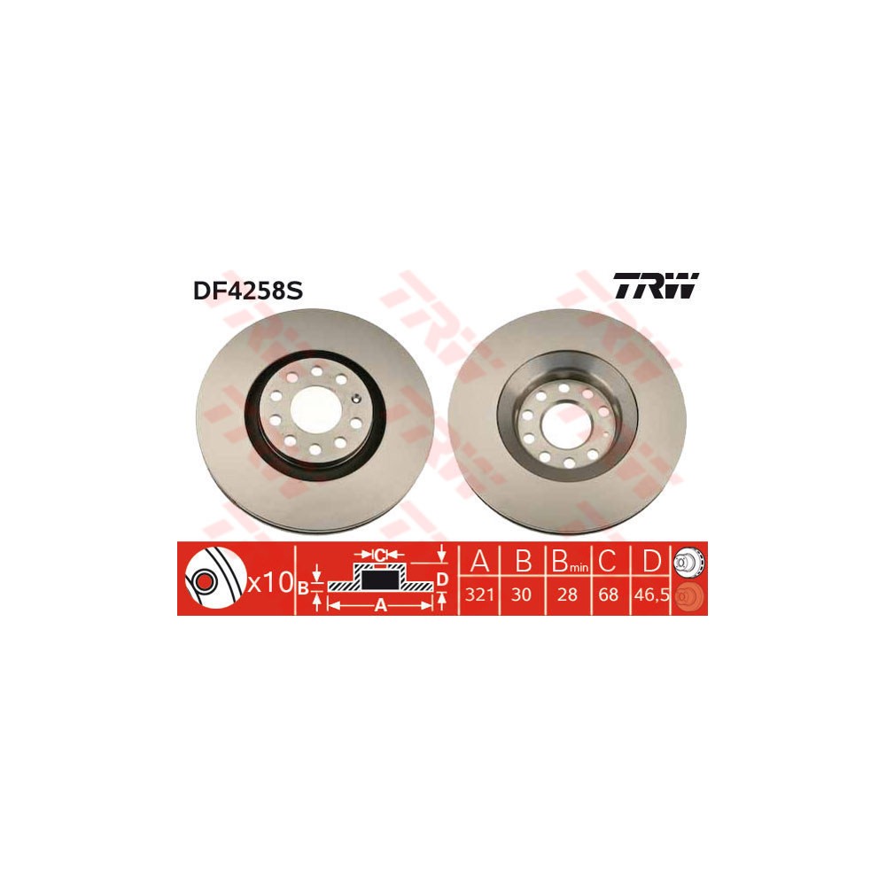 TRW Bremsscheibe DF4258S
