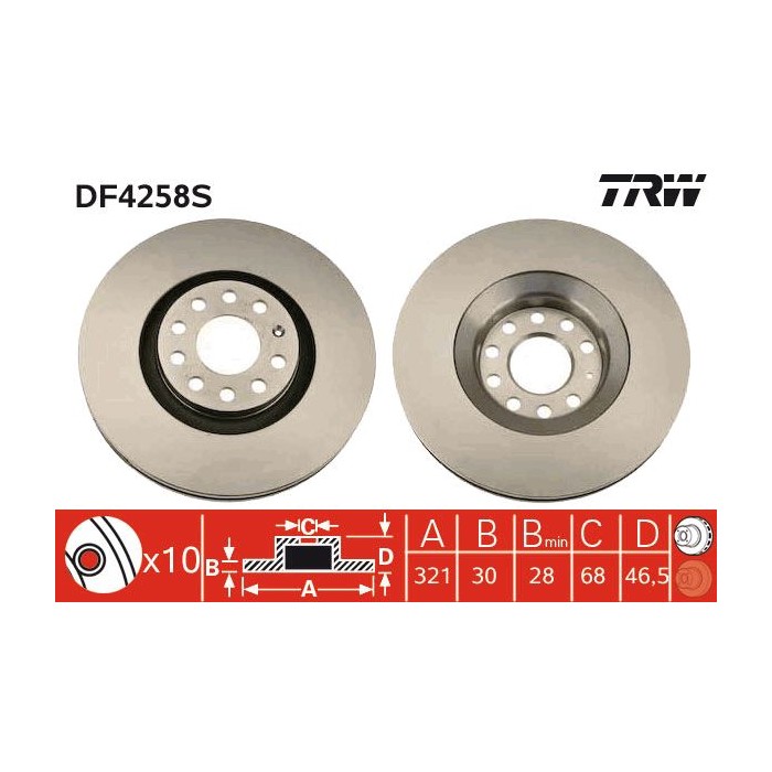 TRW Bremsscheibe DF4258S