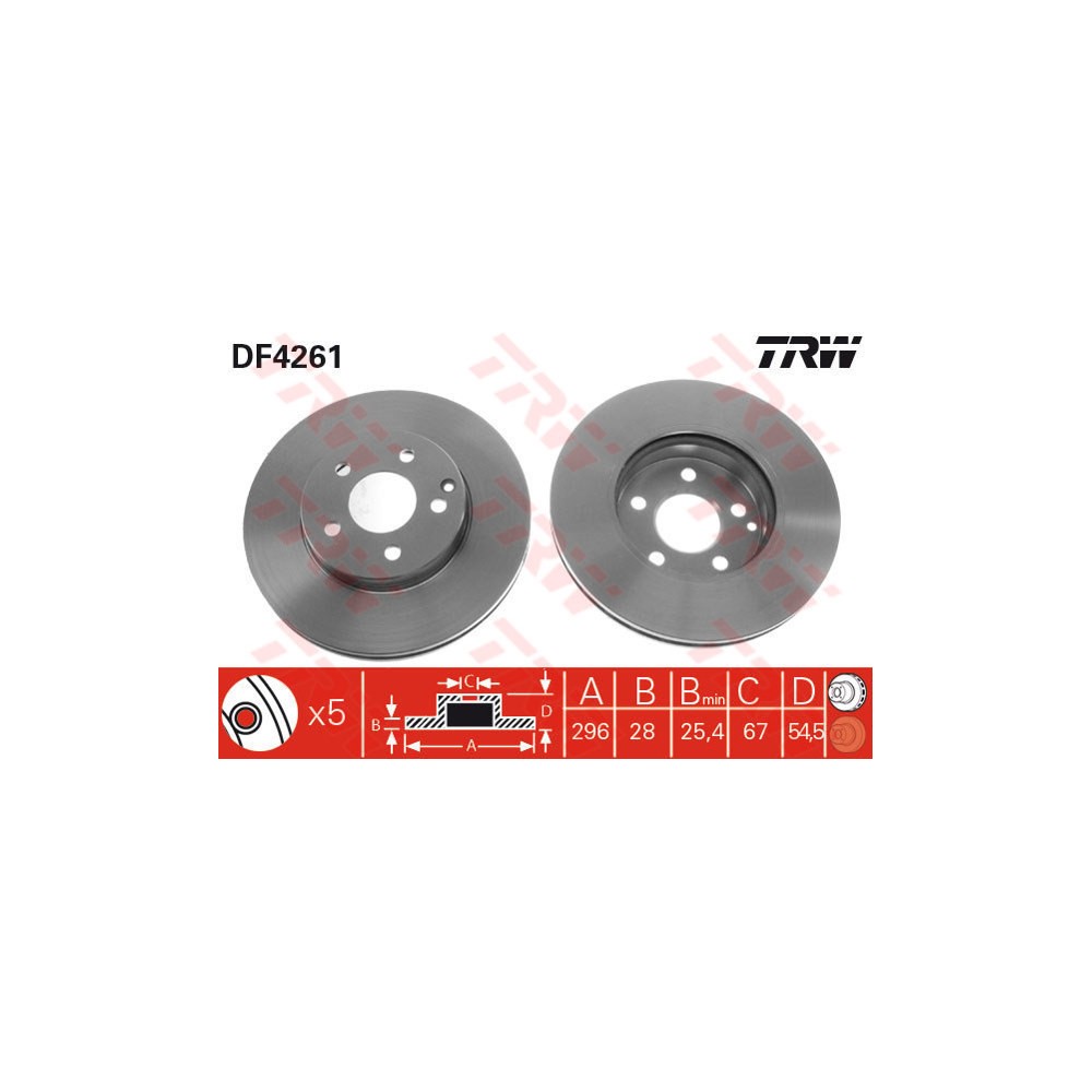 TRW Bremsscheibe DF4261