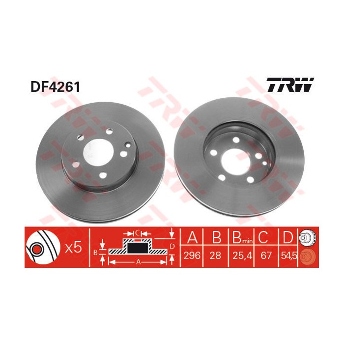 TRW Bremsscheibe DF4261