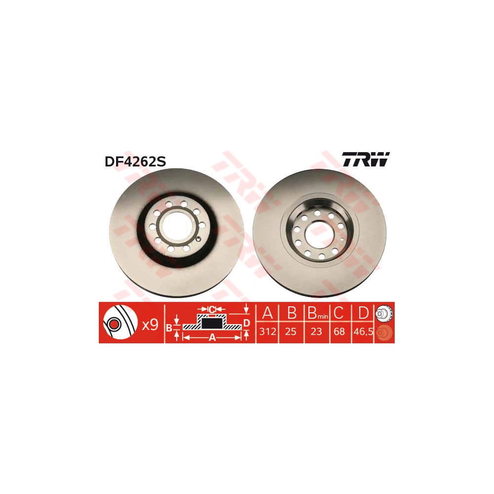 TRW Bremsscheibe DF4262S