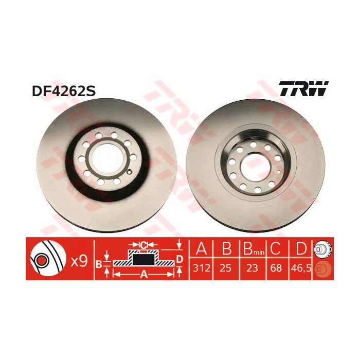 TRW Bremsscheibe DF4262S
