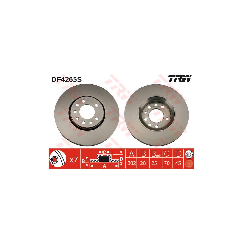 TRW Bremsscheibe DF4265S