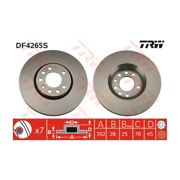 TRW Bremsscheibe DF4265S
