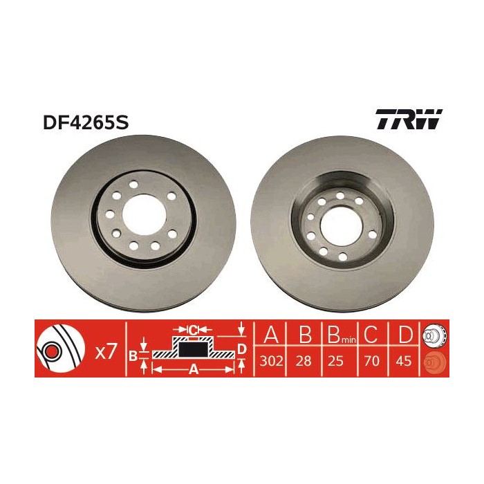 TRW Bremsscheibe DF4265S