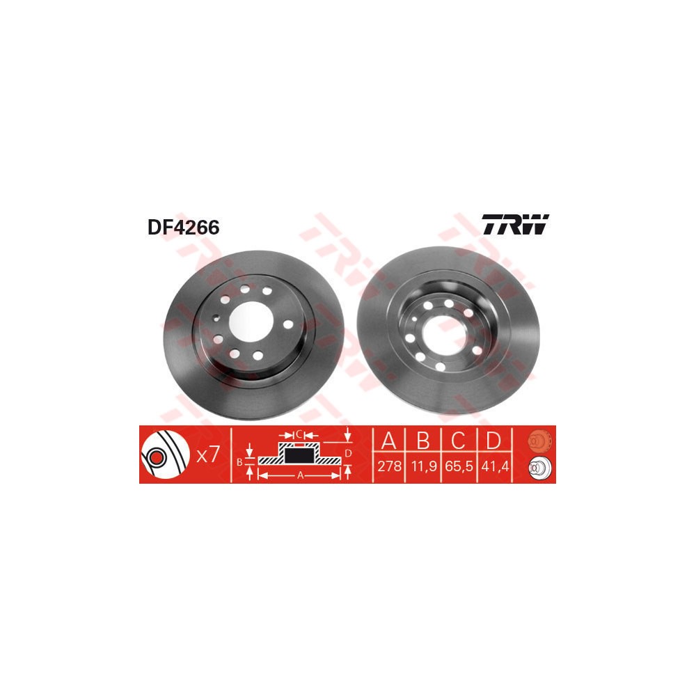 TRW Bremsscheibe DF4266