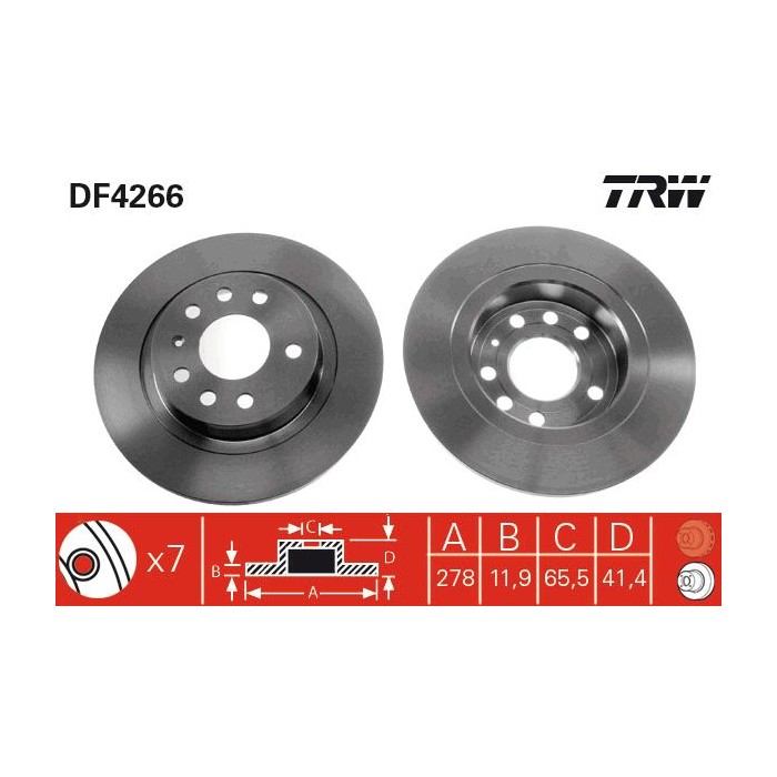 TRW Bremsscheibe DF4266