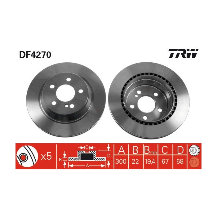 TRW Bremsscheibe DF4270