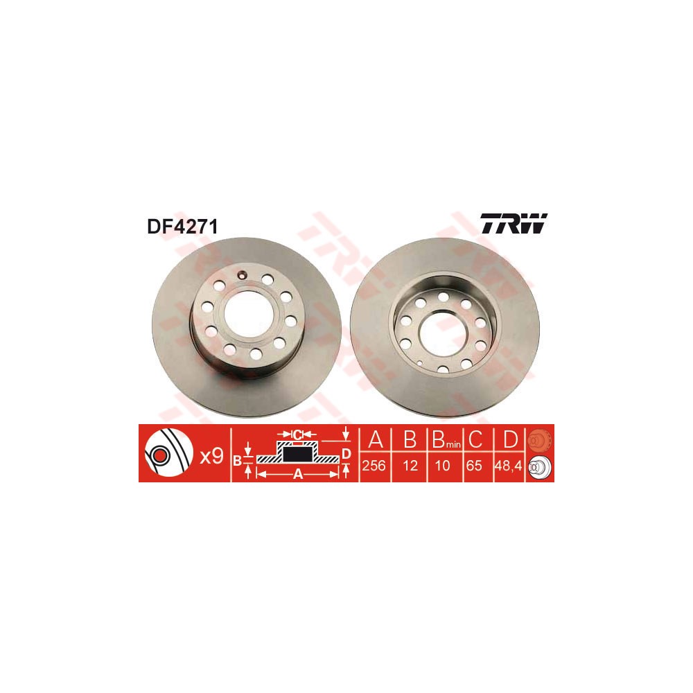 TRW Bremsscheibe DF4271