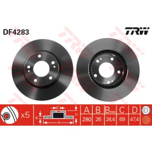 TRW Bremsscheibe DF4283