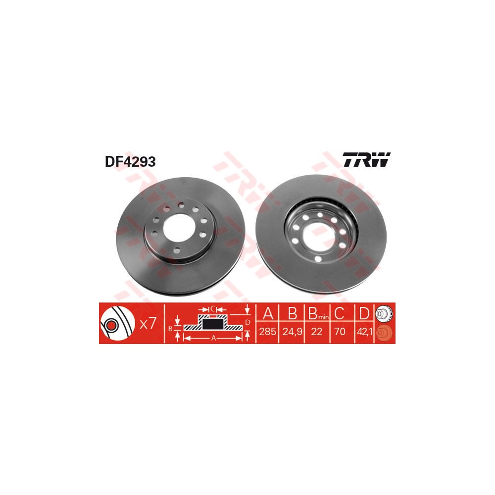 TRW Bremsscheibe DF4293