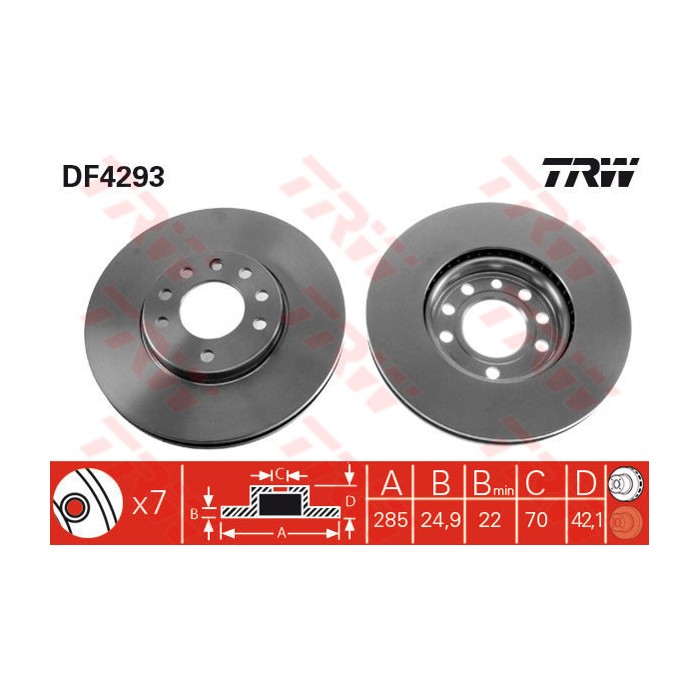 TRW Bremsscheibe DF4293