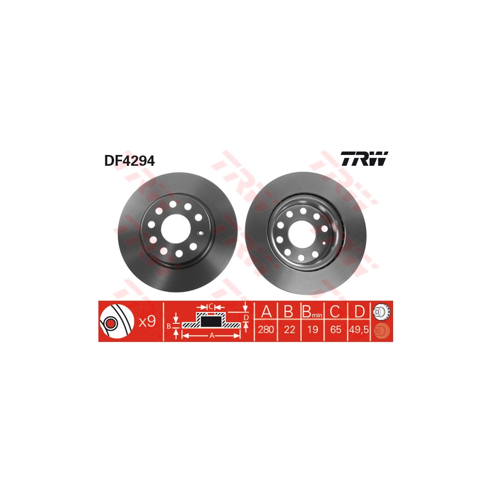 TRW Bremsscheibe DF4294