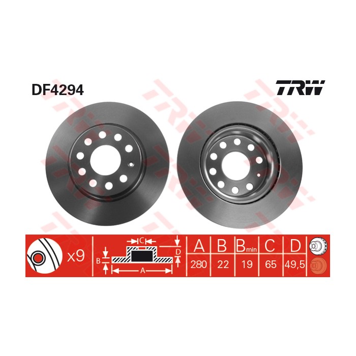 TRW Bremsscheibe DF4294