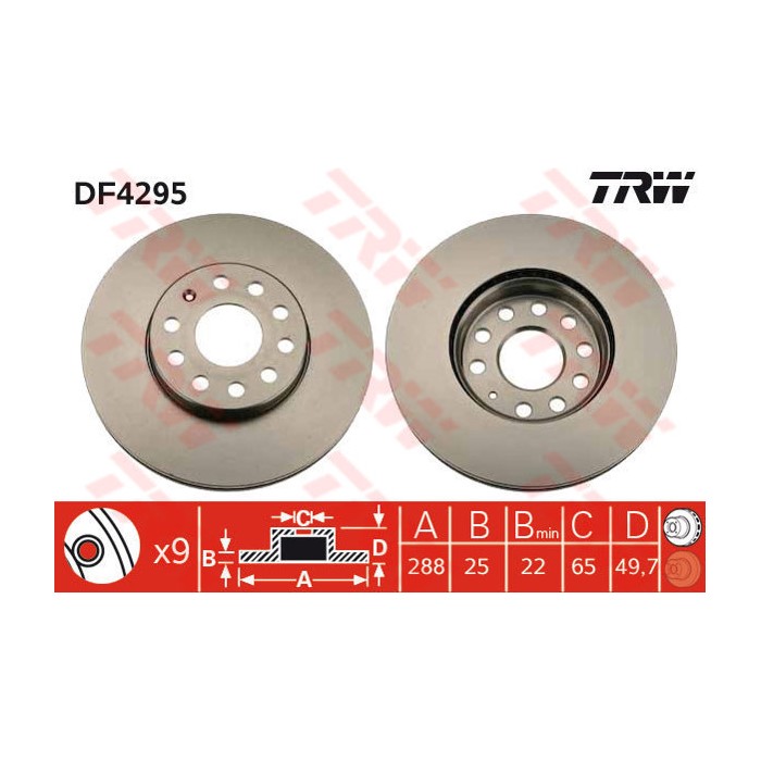 TRW Bremsscheibe DF4295