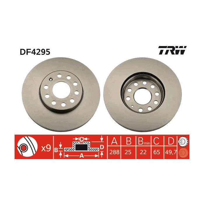 TRW Bremsscheibe DF4295