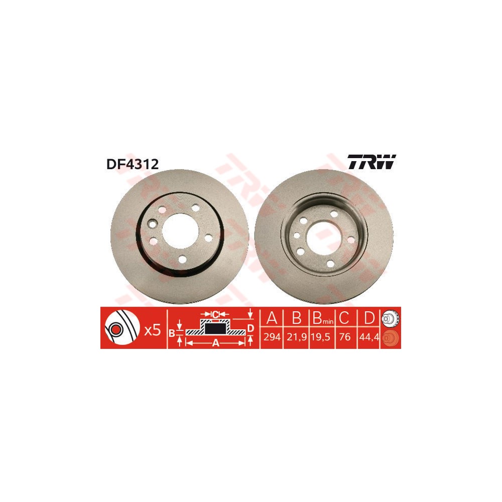 TRW Bremsscheibe DF4312