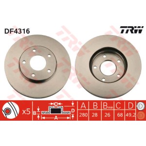 TRW Bremsscheibe DF4316