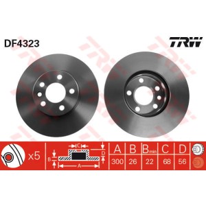 TRW Bremsscheibe DF4323